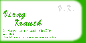 virag krauth business card